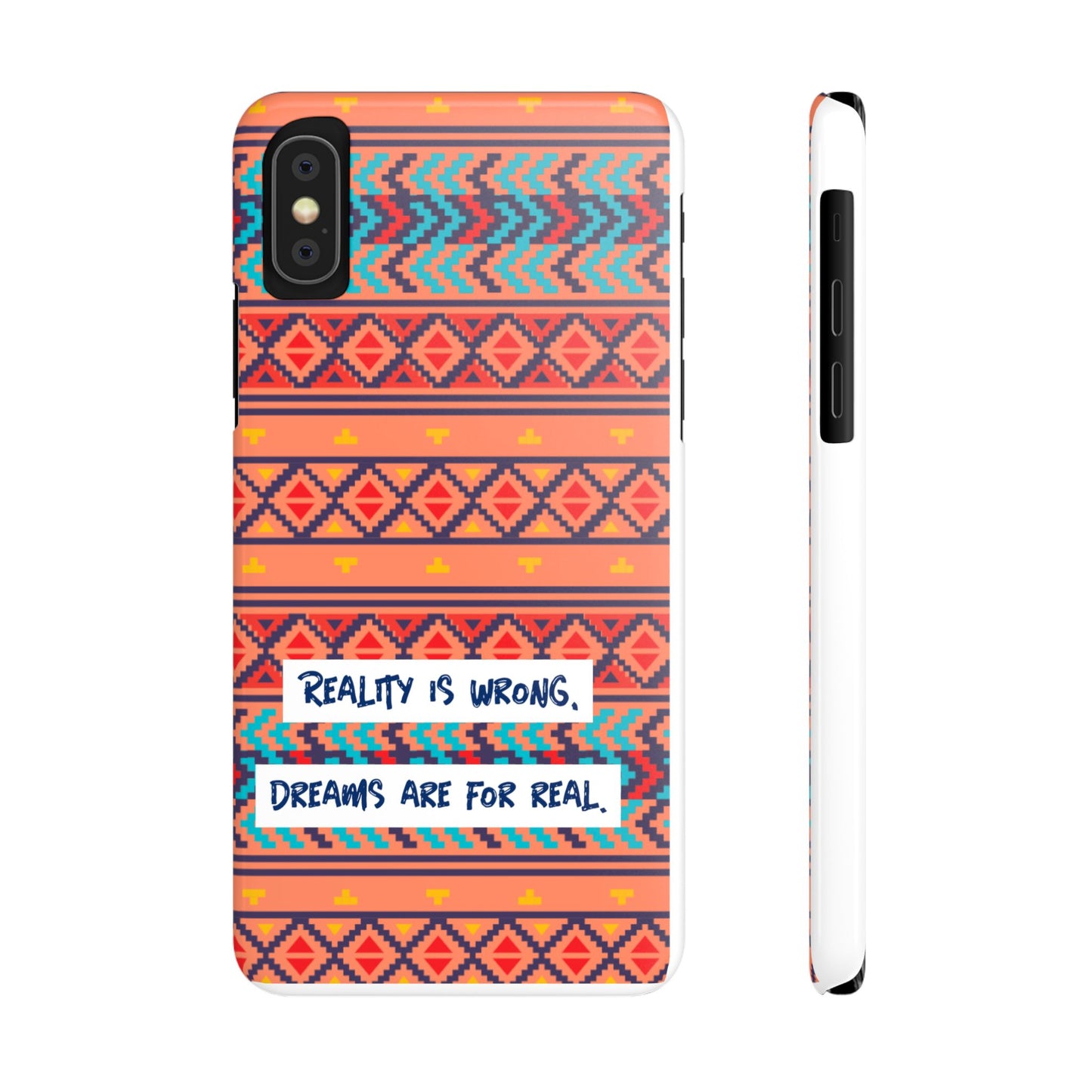 Vibrant Inspirational Phone Case – Dreamers Gift, Boho Slim Cover, Motivational Tech Accessory, Cute Gift for Her, Colorful Phone Holder