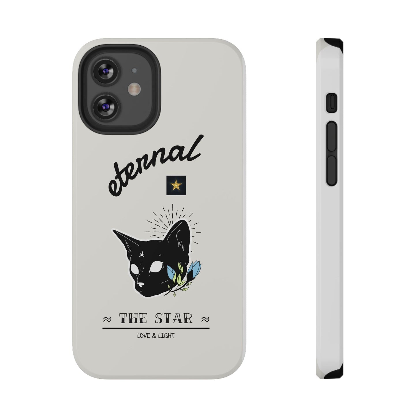 Eternal Star Cat Phone Case - Impact-Resistant, Gift for Cat Lovers, Trendy Accessory, Customizable Design, Modern Phone Protection