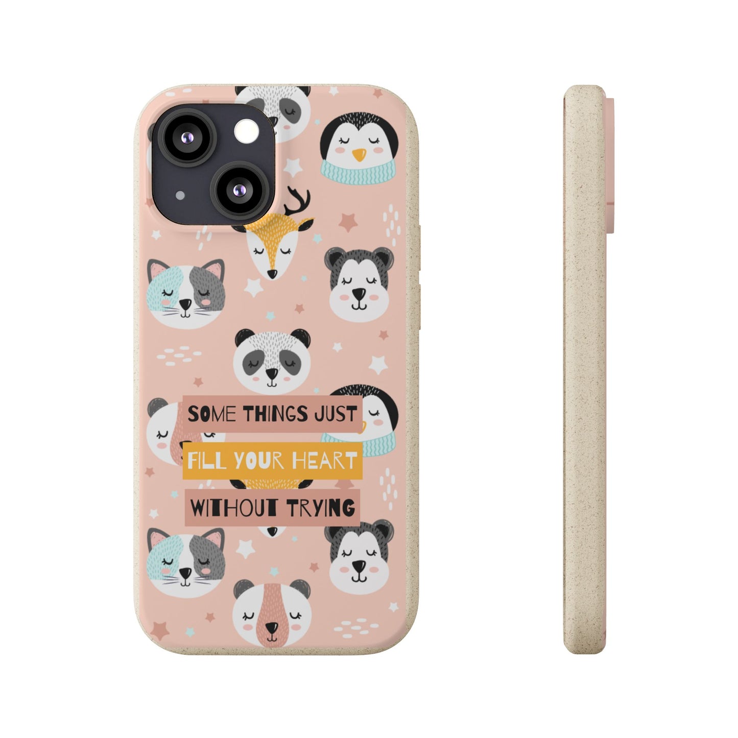 Cute Animal Biodegradable Phone Case, Eco-Friendly Gift, Sustainable Case, Nature Lover Accessory, Cute Phone Cover