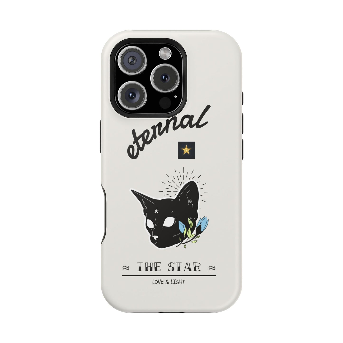 Eternal Star Cat Phone Case - Impact-Resistant, Gift for Cat Lovers, Trendy Accessory, Customizable Design, Modern Phone Protection