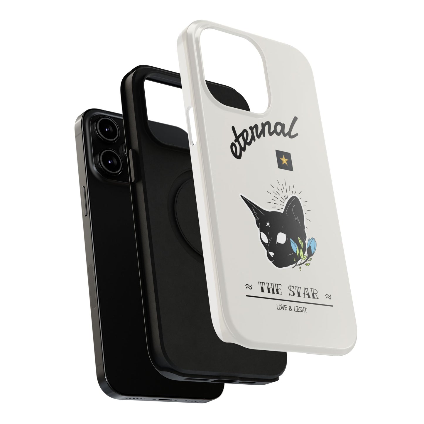 Eternal Star Cat Phone Case - Impact-Resistant, Gift for Cat Lovers, Trendy Accessory, Customizable Design, Modern Phone Protection