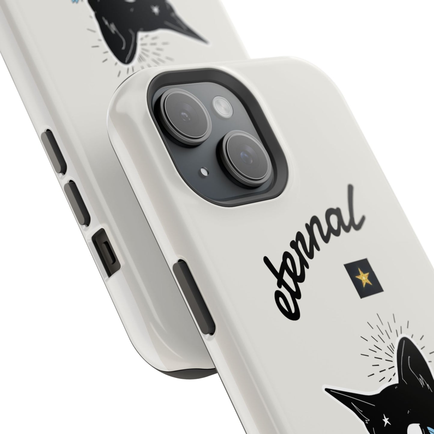 Eternal Star Cat Phone Case - Impact-Resistant, Gift for Cat Lovers, Trendy Accessory, Customizable Design, Modern Phone Protection