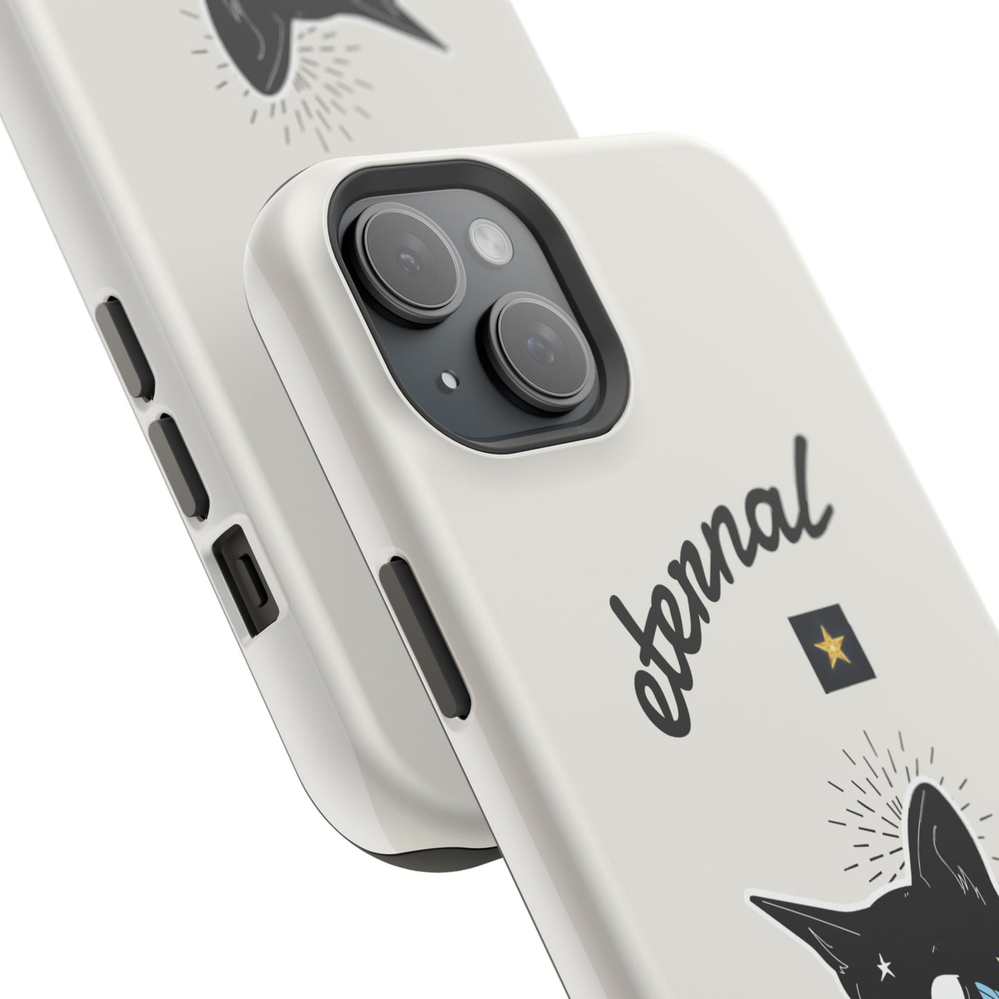 Eternal Star Cat Phone Case - Impact-Resistant, Gift for Cat Lovers, Trendy Accessory, Customizable Design, Modern Phone Protection