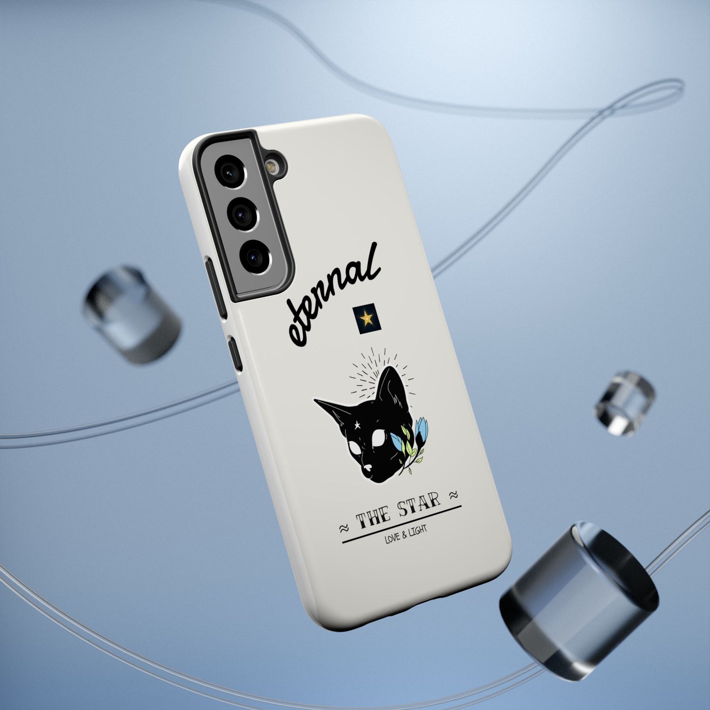 Eternal Star Cat Phone Case - Impact-Resistant, Gift for Cat Lovers, Trendy Accessory, Customizable Design, Modern Phone Protection