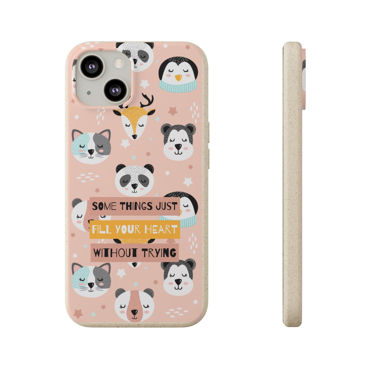 Cute Animal Biodegradable Phone Case, Eco-Friendly Gift, Sustainable Case, Nature Lover Accessory, Cute Phone Cover