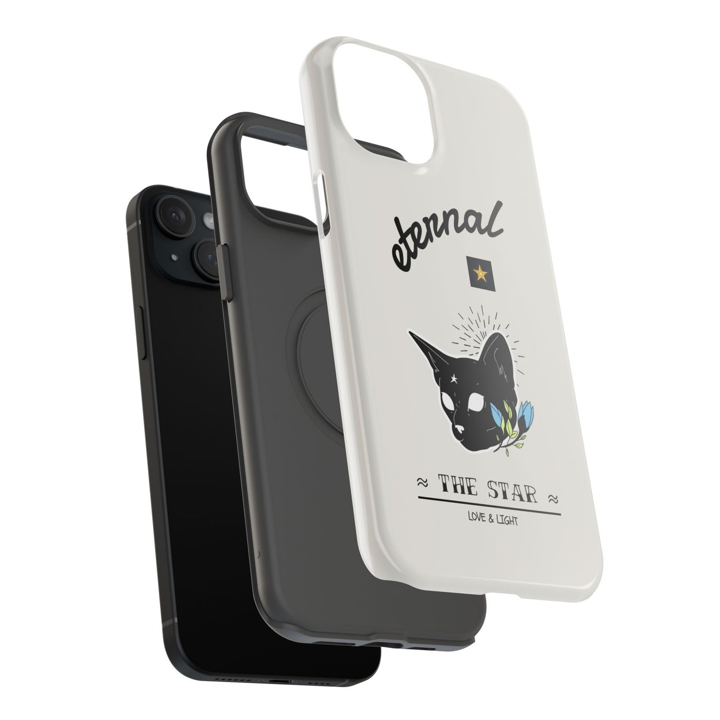 Eternal Star Cat Phone Case - Impact-Resistant, Gift for Cat Lovers, Trendy Accessory, Customizable Design, Modern Phone Protection