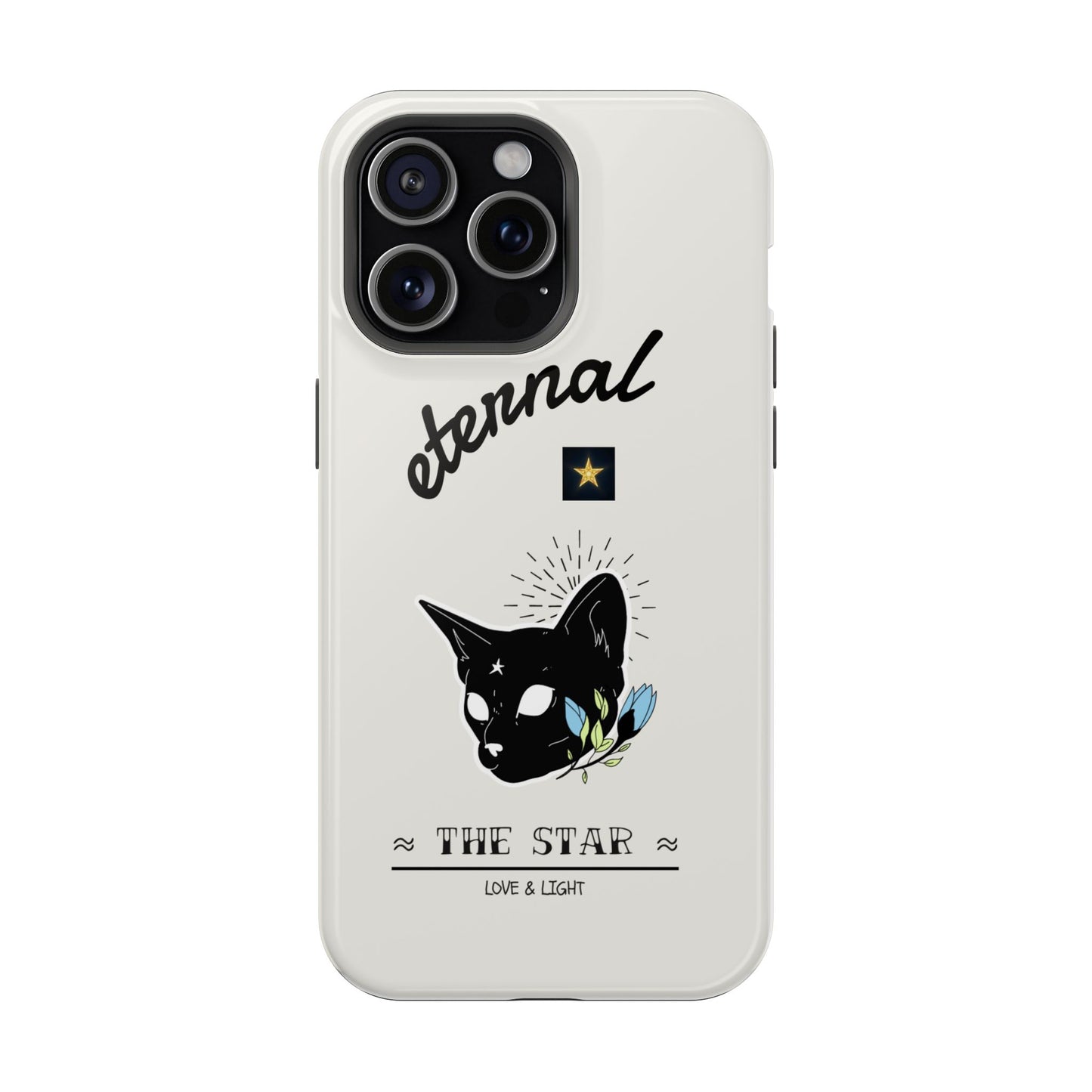 Eternal Star Cat Phone Case - Impact-Resistant, Gift for Cat Lovers, Trendy Accessory, Customizable Design, Modern Phone Protection
