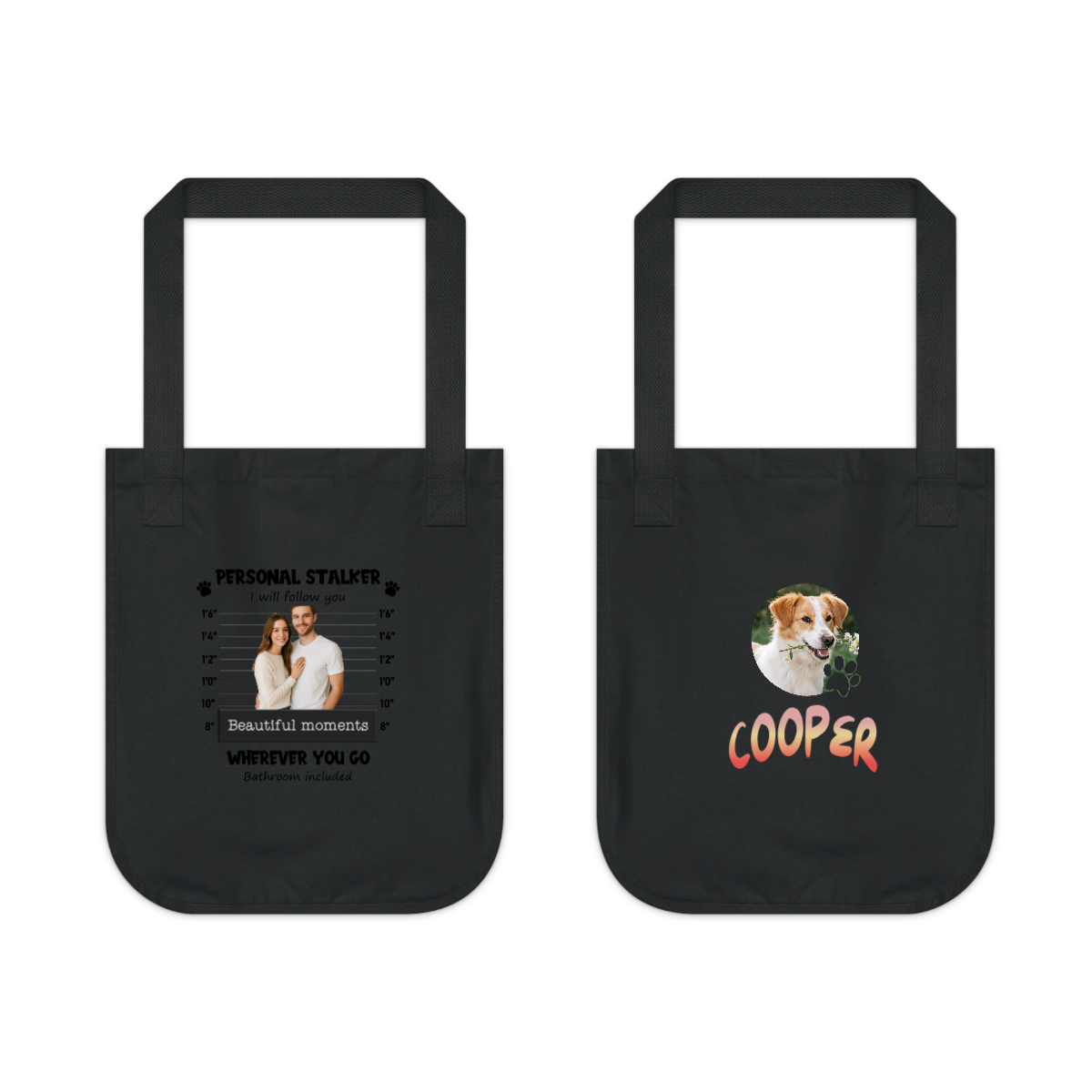 Organic Canvas Tote Bag-My Lover and I（Double-sided）