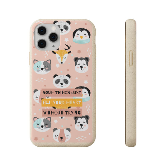Cute Animal Biodegradable Phone Case, Eco-Friendly Gift, Sustainable Case, Nature Lover Accessory, Cute Phone Cover