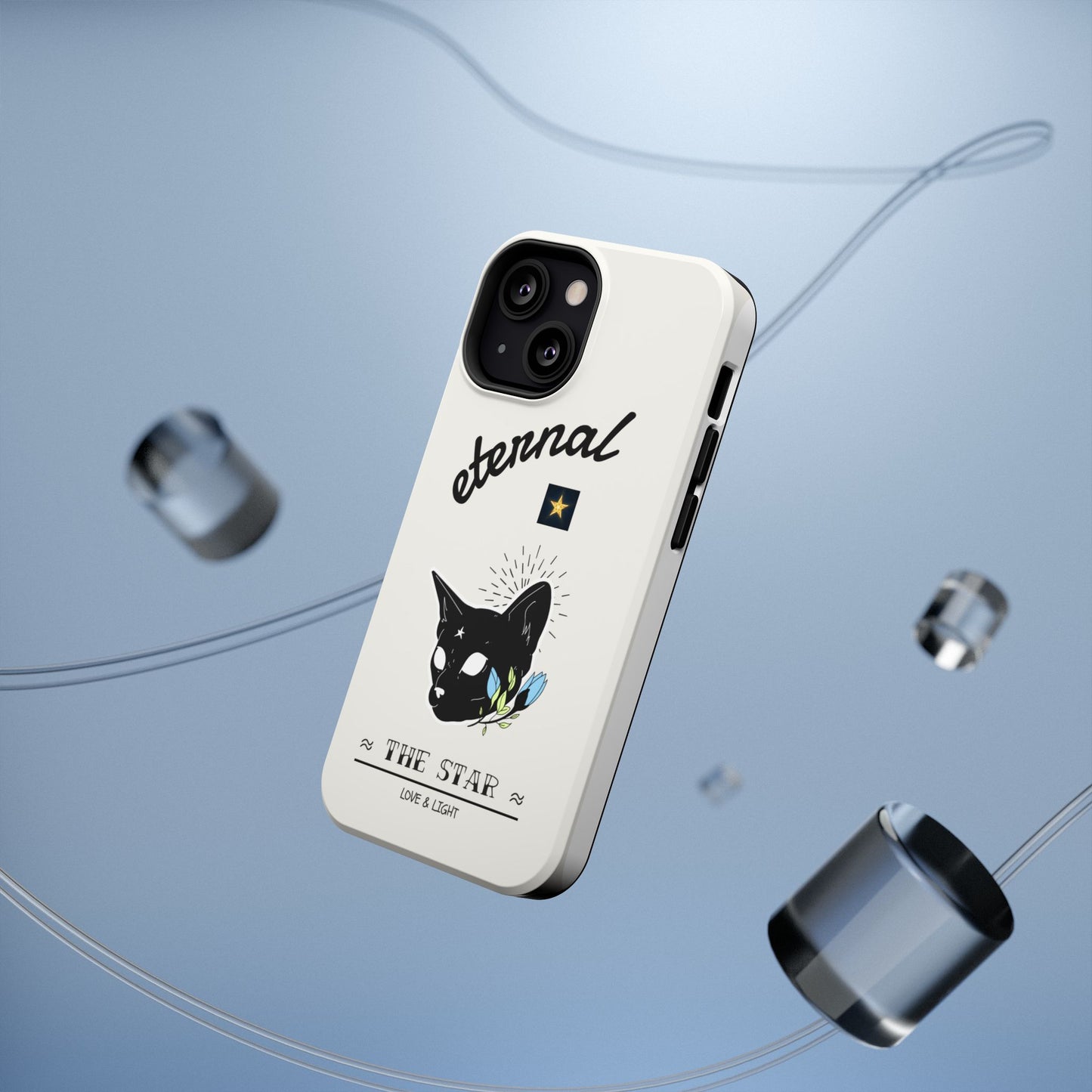 Eternal Star Cat Phone Case - Impact-Resistant, Gift for Cat Lovers, Trendy Accessory, Customizable Design, Modern Phone Protection