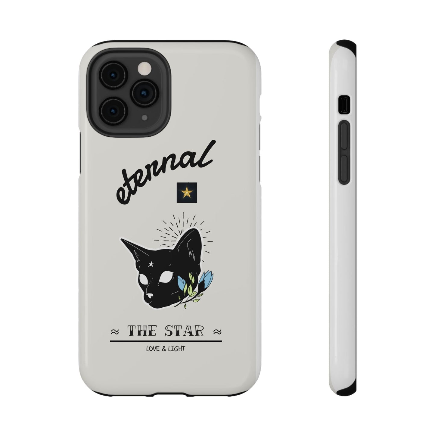 Eternal Star Cat Phone Case - Impact-Resistant, Gift for Cat Lovers, Trendy Accessory, Customizable Design, Modern Phone Protection
