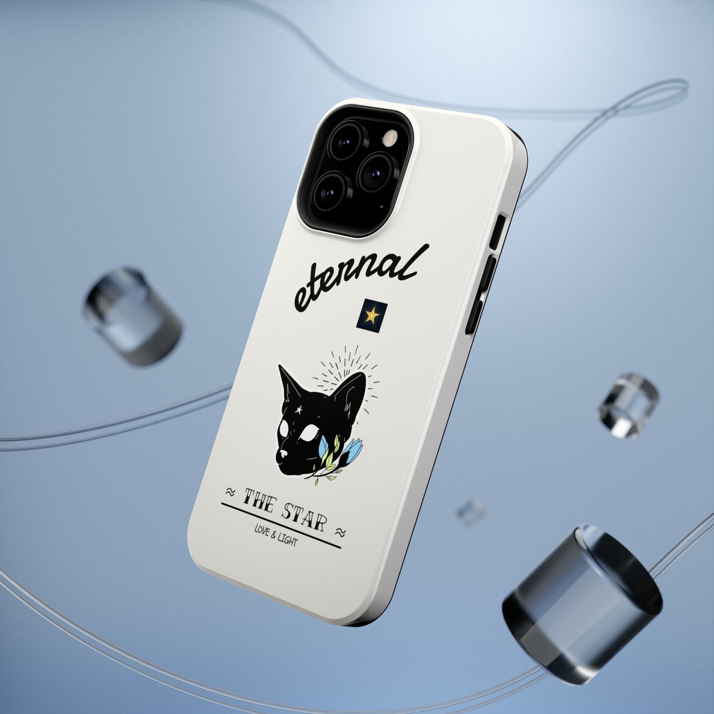 Eternal Star Cat Phone Case - Impact-Resistant, Gift for Cat Lovers, Trendy Accessory, Customizable Design, Modern Phone Protection