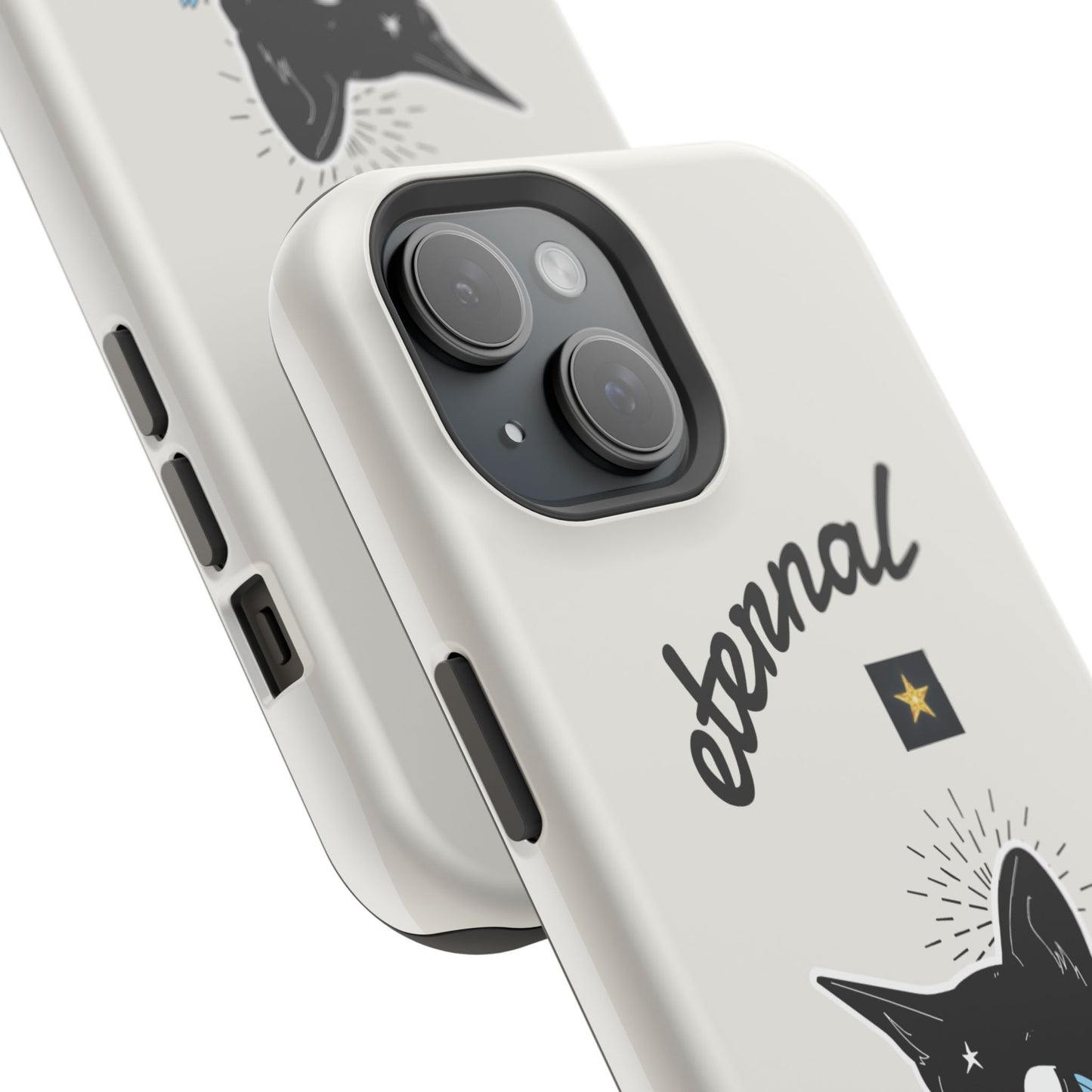 Eternal Star Cat Phone Case - Impact-Resistant, Gift for Cat Lovers, Trendy Accessory, Customizable Design, Modern Phone Protection