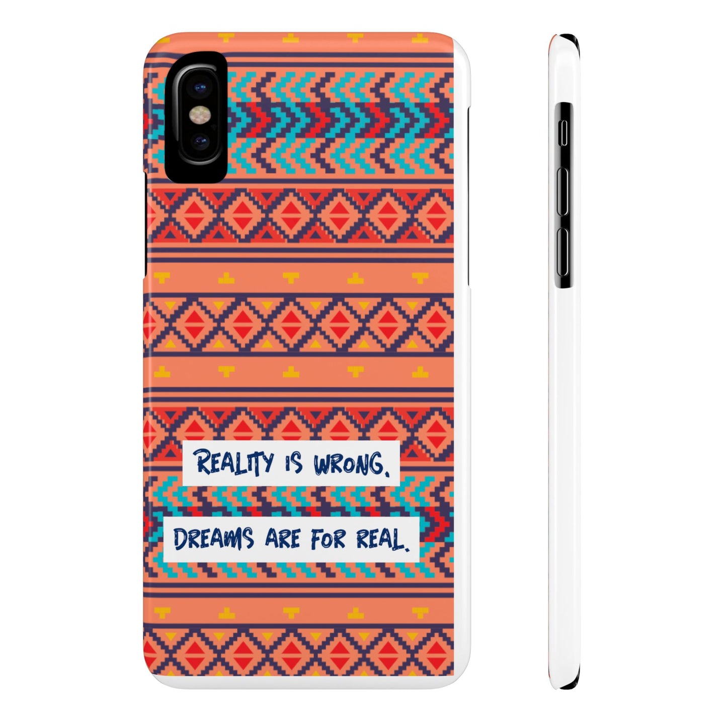 Vibrant Inspirational Phone Case – Dreamers Gift, Boho Slim Cover, Motivational Tech Accessory, Cute Gift for Her, Colorful Phone Holder