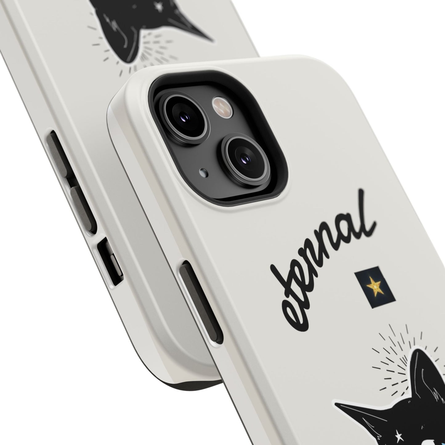 Eternal Star Cat Phone Case - Impact-Resistant, Gift for Cat Lovers, Trendy Accessory, Customizable Design, Modern Phone Protection
