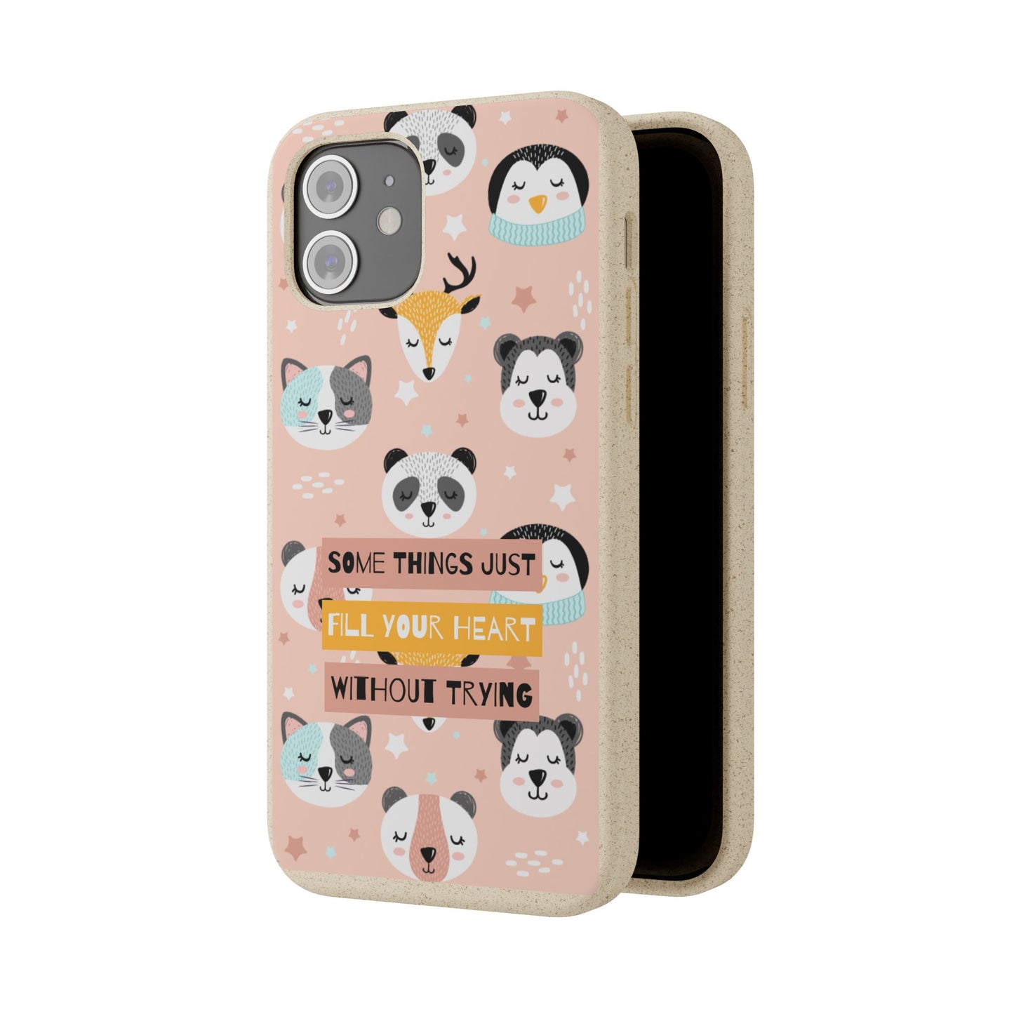 Cute Animal Biodegradable Phone Case, Eco-Friendly Gift, Sustainable Case, Nature Lover Accessory, Cute Phone Cover