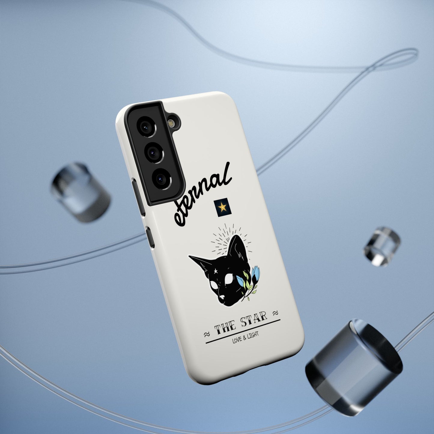 Eternal Star Cat Phone Case - Impact-Resistant, Gift for Cat Lovers, Trendy Accessory, Customizable Design, Modern Phone Protection