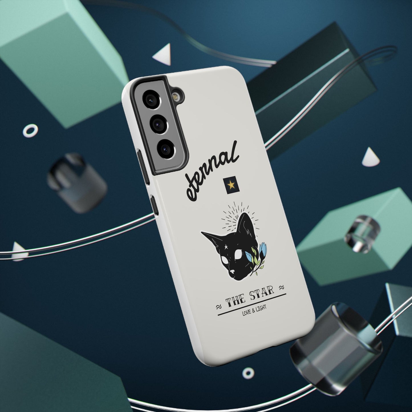Eternal Star Cat Phone Case - Impact-Resistant, Gift for Cat Lovers, Trendy Accessory, Customizable Design, Modern Phone Protection