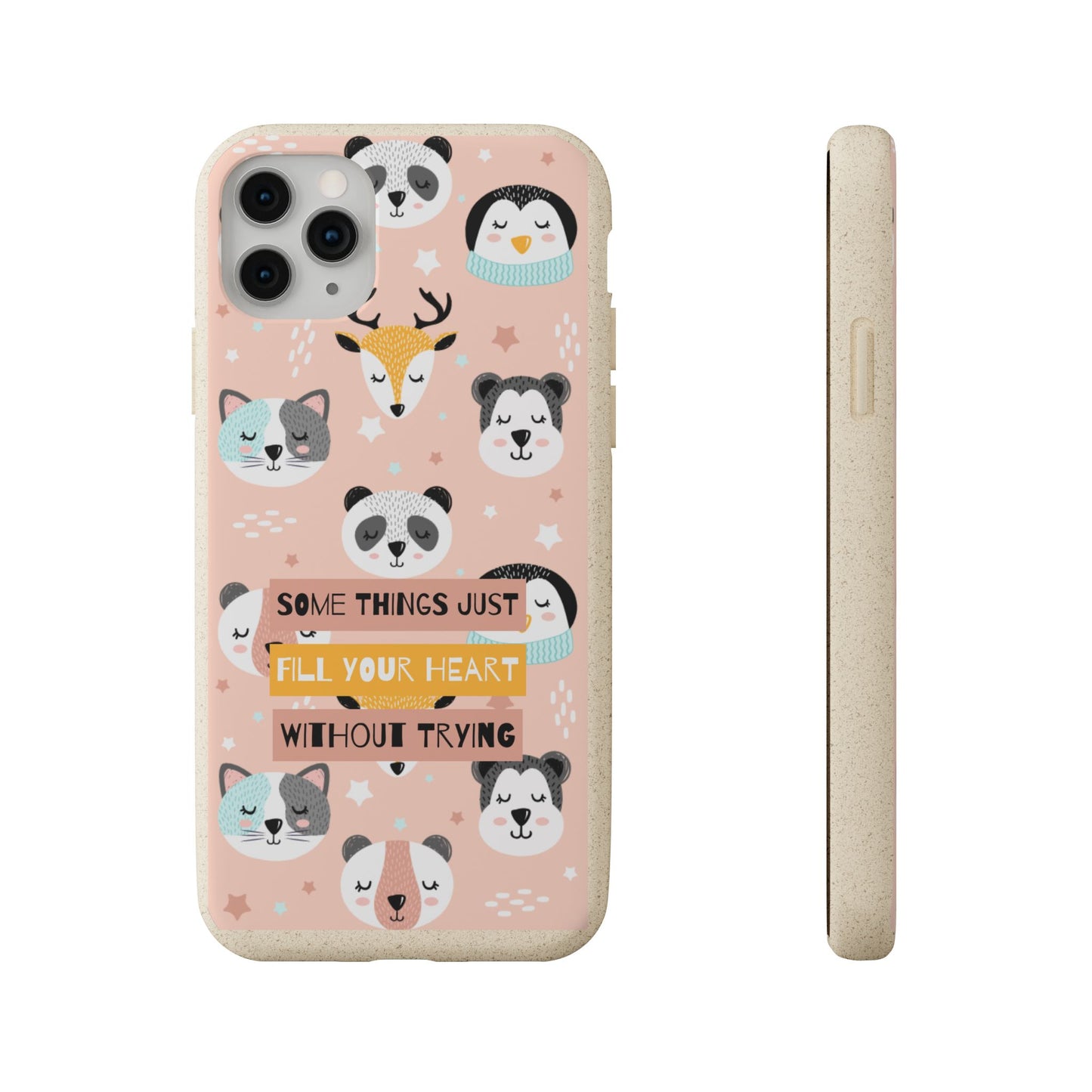 Cute Animal Biodegradable Phone Case, Eco-Friendly Gift, Sustainable Case, Nature Lover Accessory, Cute Phone Cover