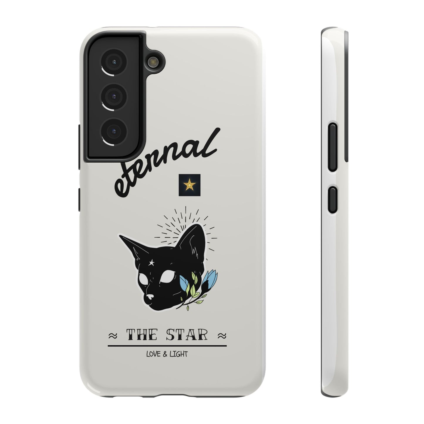 Eternal Star Cat Phone Case - Impact-Resistant, Gift for Cat Lovers, Trendy Accessory, Customizable Design, Modern Phone Protection