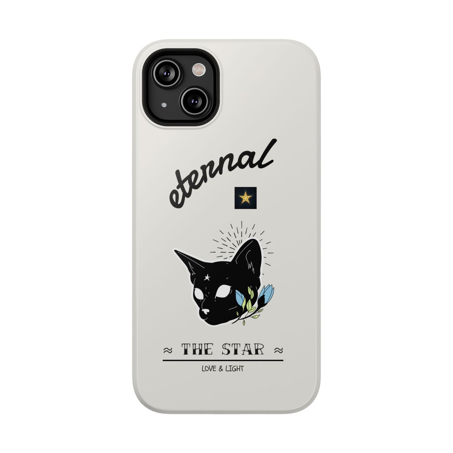Eternal Star Cat Phone Case - Impact-Resistant, Gift for Cat Lovers, Trendy Accessory, Customizable Design, Modern Phone Protection