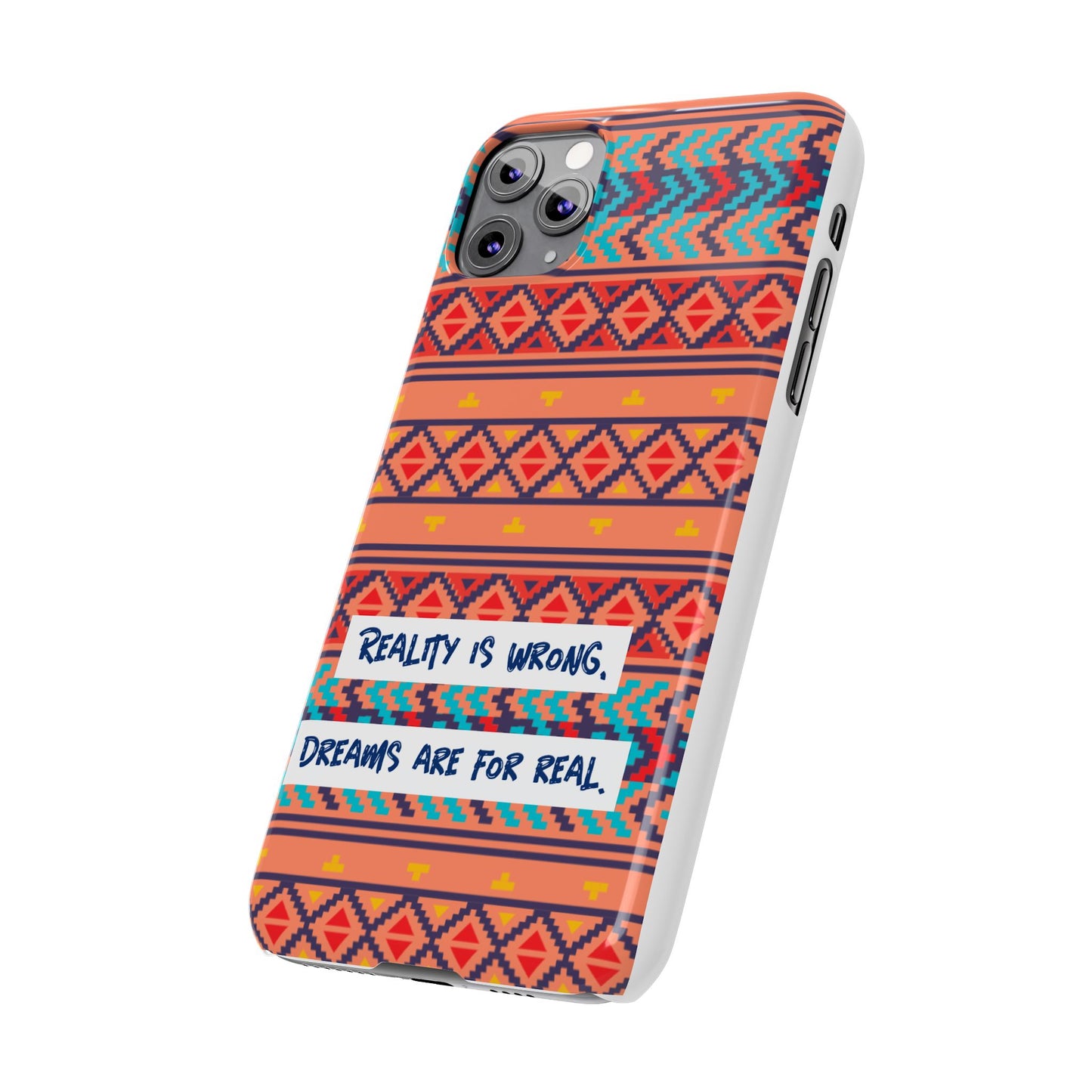 Vibrant Inspirational Phone Case – Dreamers Gift, Boho Slim Cover, Motivational Tech Accessory, Cute Gift for Her, Colorful Phone Holder
