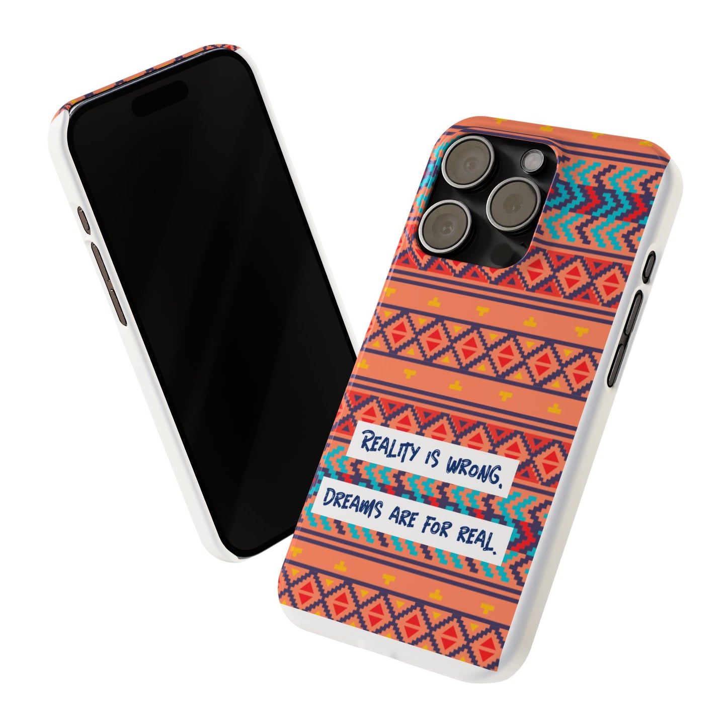 Vibrant Inspirational Phone Case – Dreamers Gift, Boho Slim Cover, Motivational Tech Accessory, Cute Gift for Her, Colorful Phone Holder