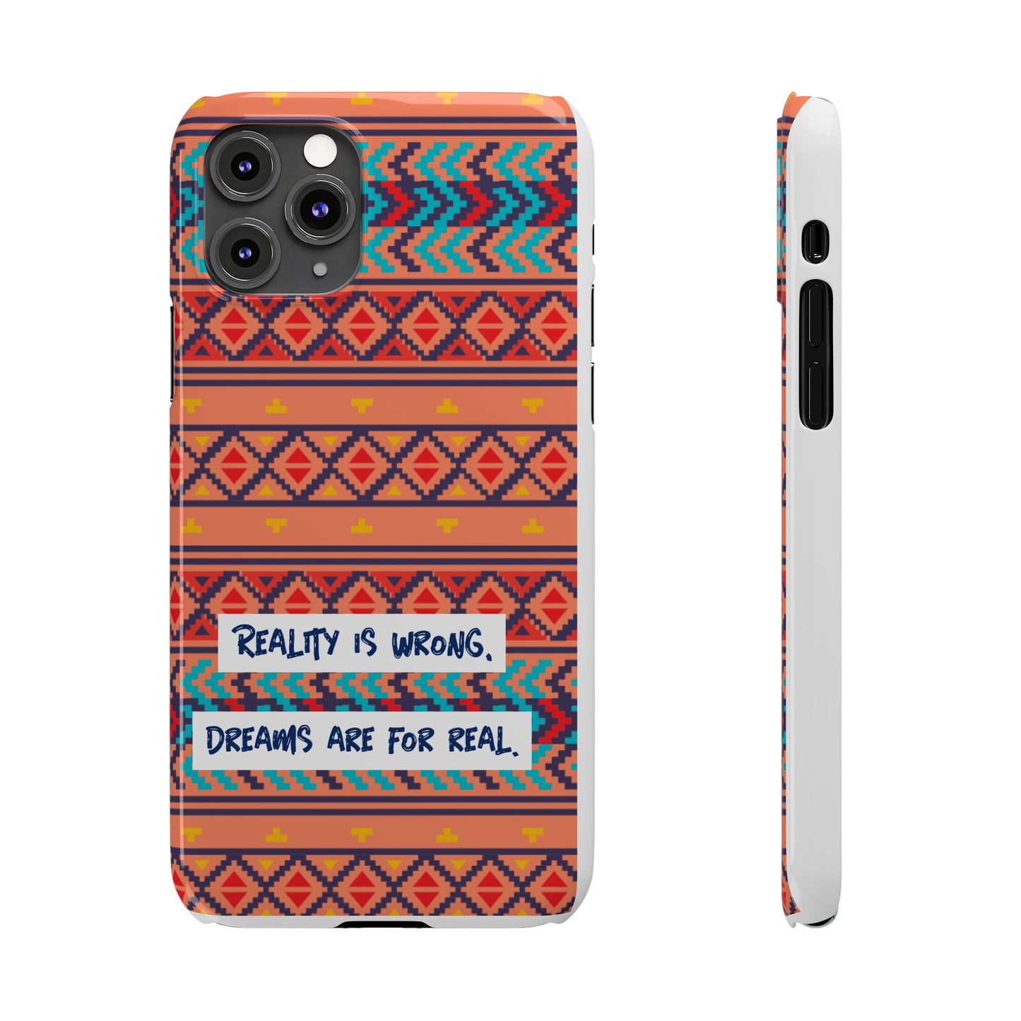 Vibrant Inspirational Phone Case – Dreamers Gift, Boho Slim Cover, Motivational Tech Accessory, Cute Gift for Her, Colorful Phone Holder