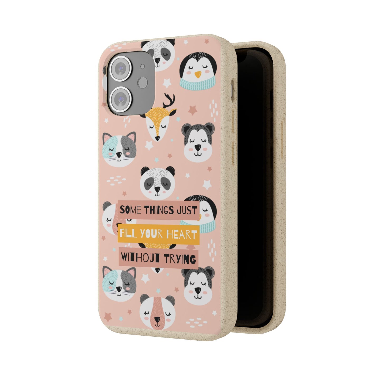Cute Animal Biodegradable Phone Case, Eco-Friendly Gift, Sustainable Case, Nature Lover Accessory, Cute Phone Cover