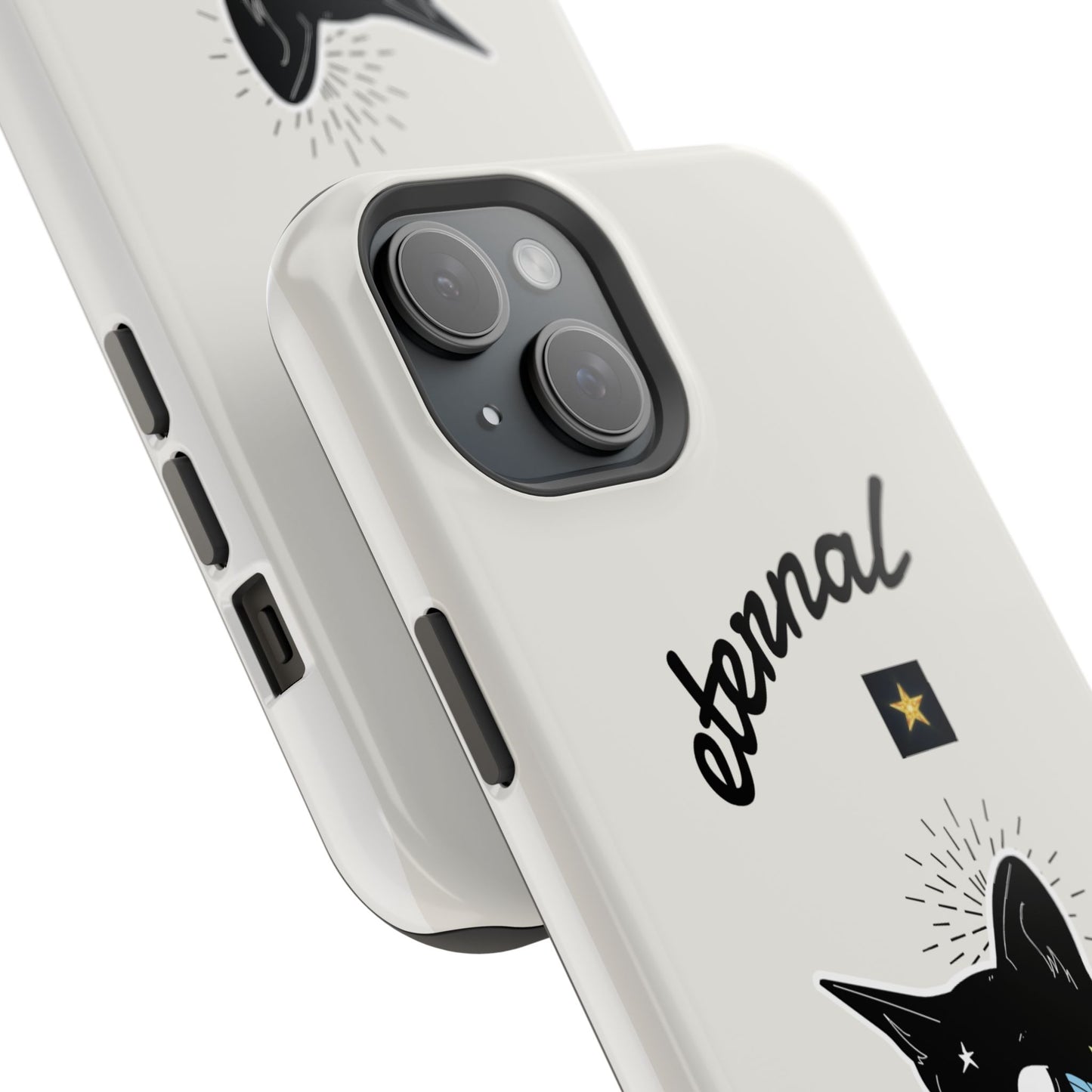 Eternal Star Cat Phone Case - Impact-Resistant, Gift for Cat Lovers, Trendy Accessory, Customizable Design, Modern Phone Protection
