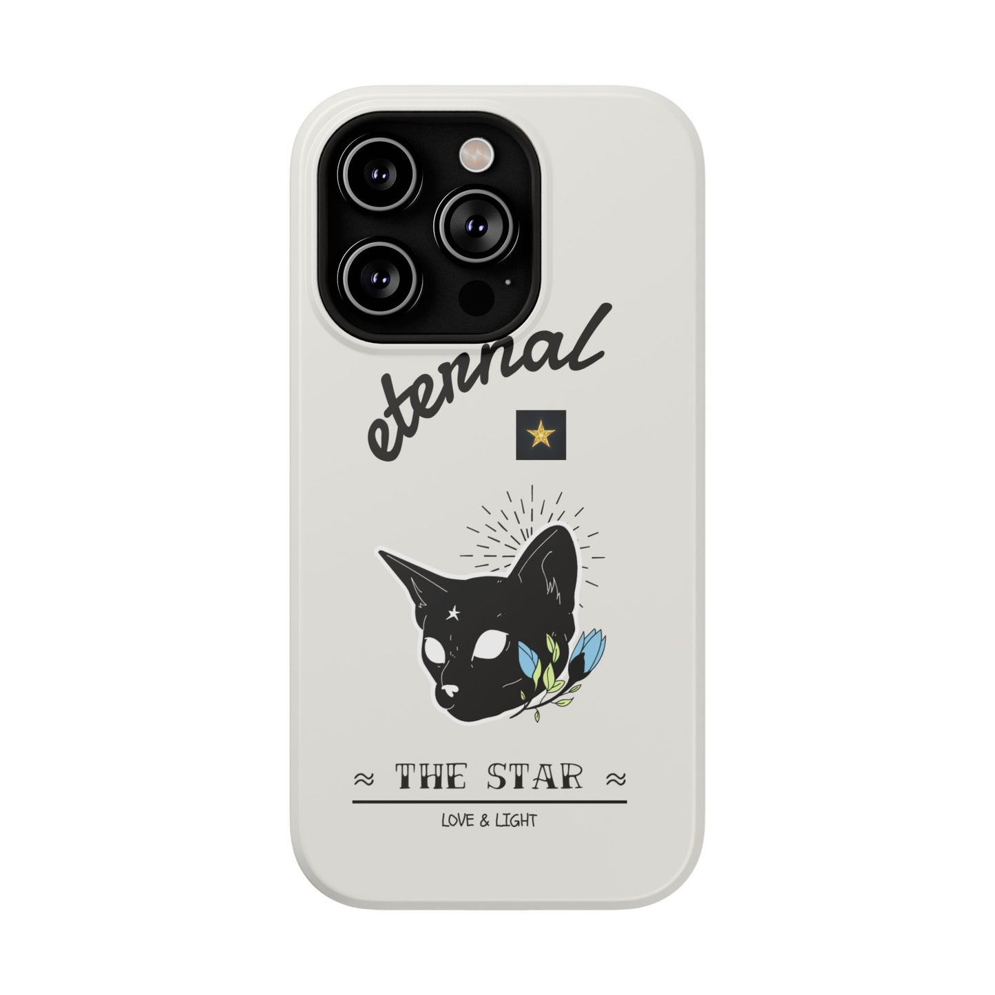 Eternal Star Cat Phone Case - Impact-Resistant, Gift for Cat Lovers, Trendy Accessory, Customizable Design, Modern Phone Protection