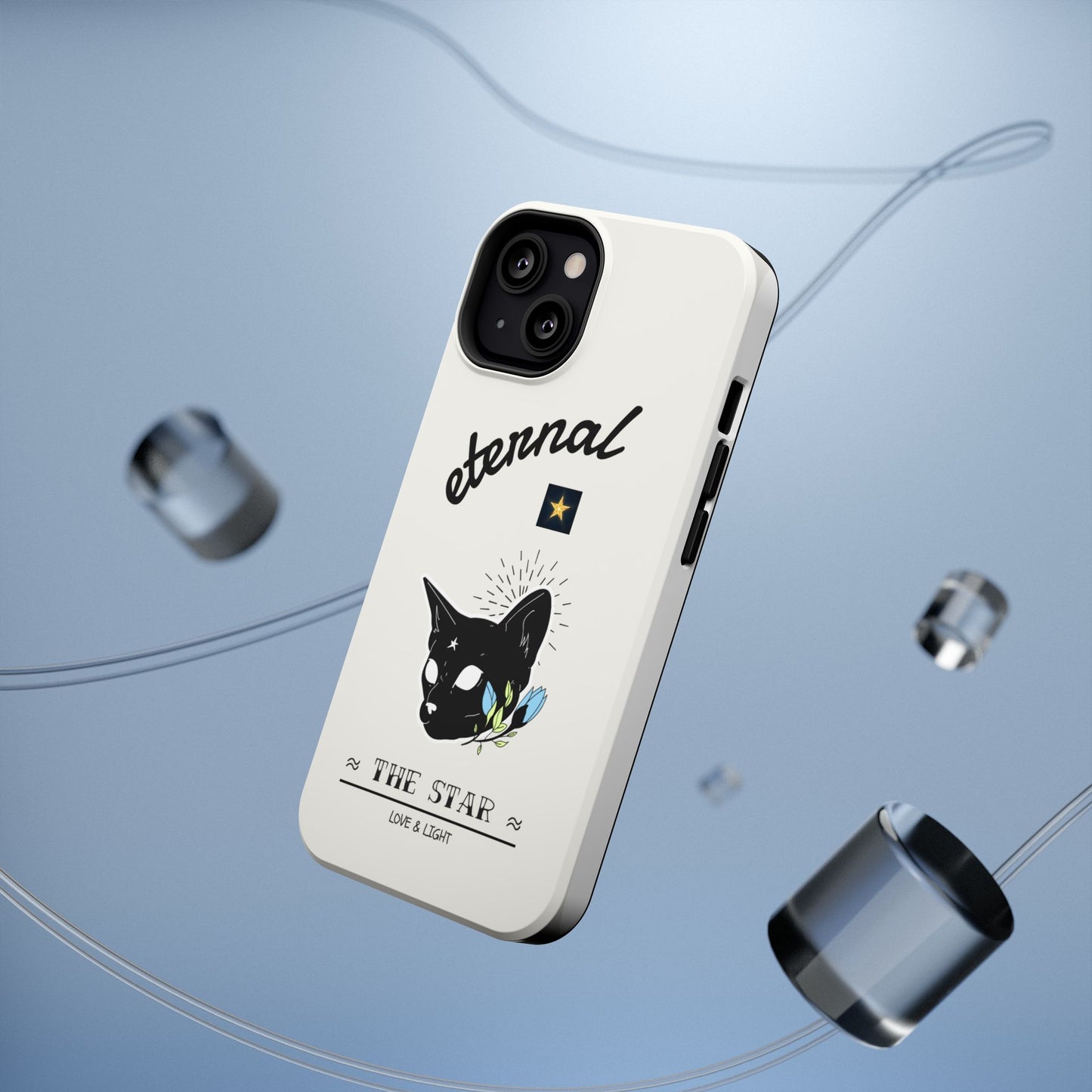 Eternal Star Cat Phone Case - Impact-Resistant, Gift for Cat Lovers, Trendy Accessory, Customizable Design, Modern Phone Protection