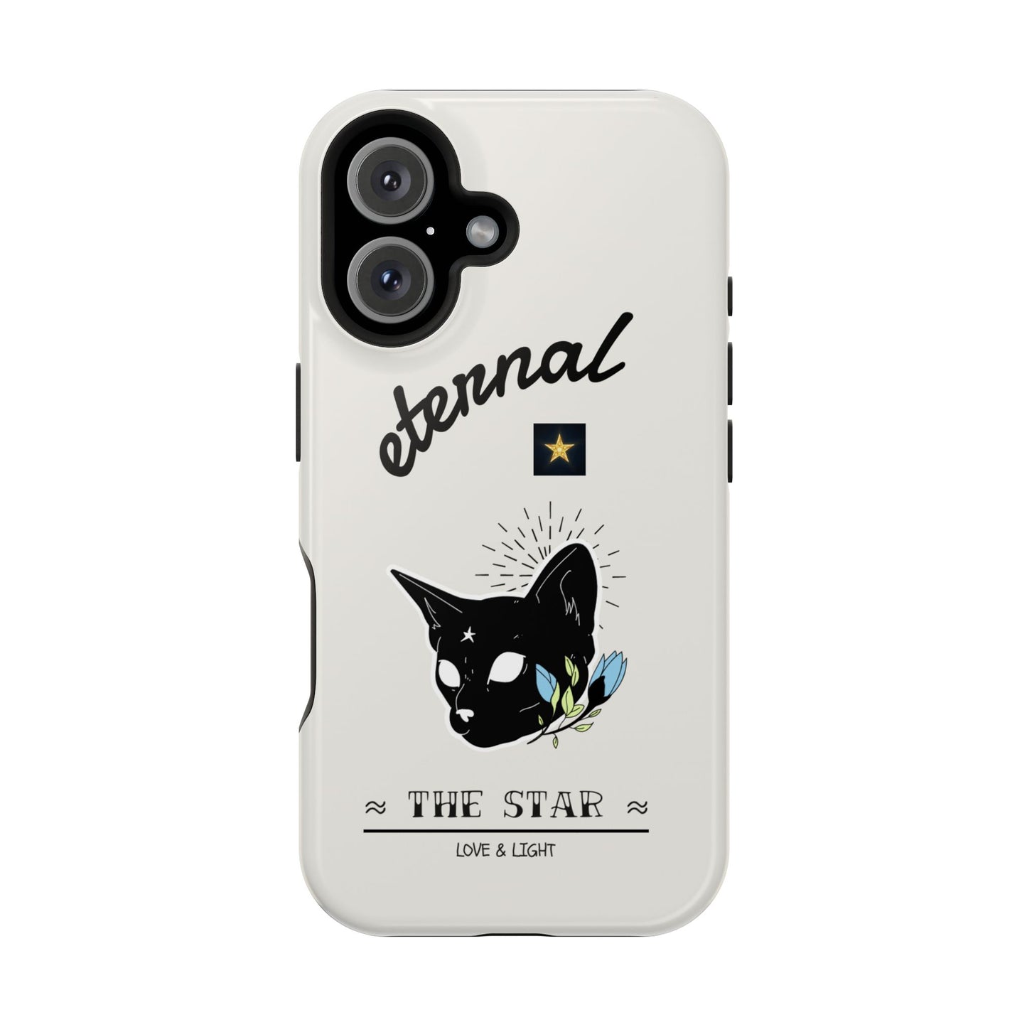 Eternal Star Cat Phone Case - Impact-Resistant, Gift for Cat Lovers, Trendy Accessory, Customizable Design, Modern Phone Protection