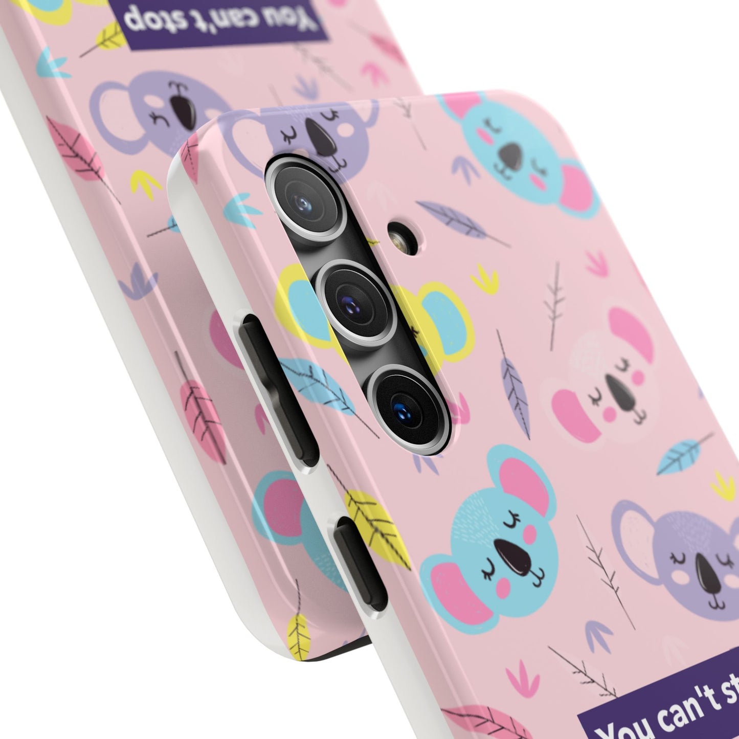 Cute Koala Phone Case with Inspirational Quote, Tough Case, Goofy Gift for Kids, Fun Accessories, Unique Phone Cover