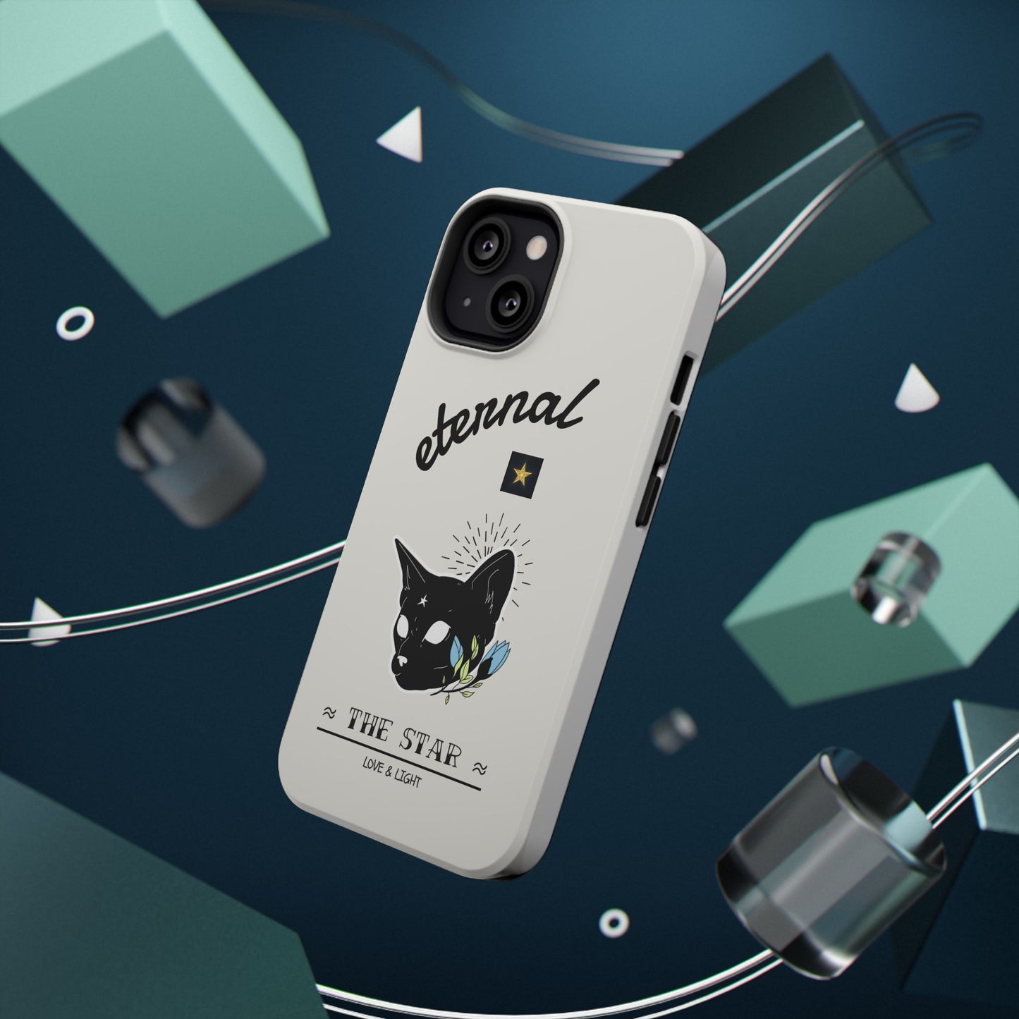 Eternal Star Cat Phone Case - Impact-Resistant, Gift for Cat Lovers, Trendy Accessory, Customizable Design, Modern Phone Protection
