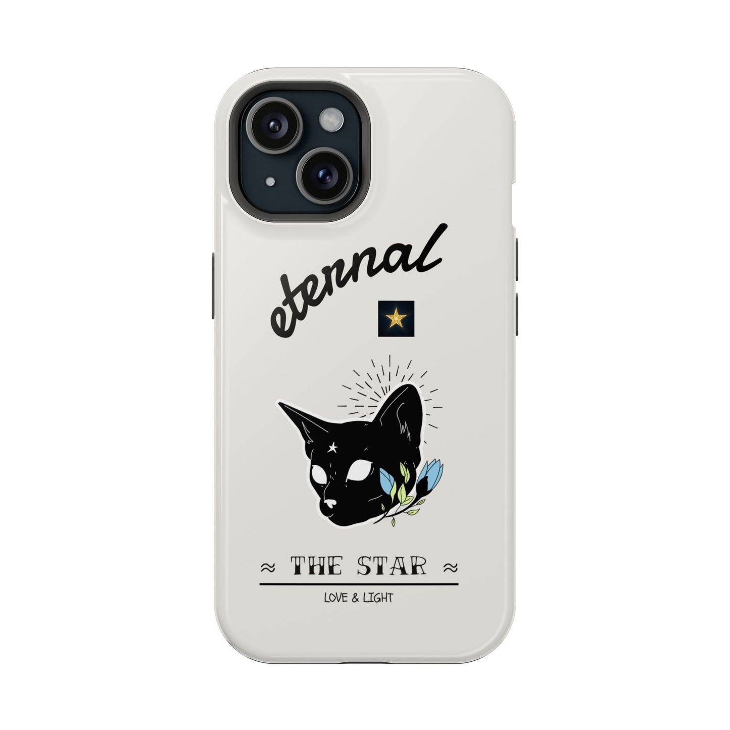 Eternal Star Cat Phone Case - Impact-Resistant, Gift for Cat Lovers, Trendy Accessory, Customizable Design, Modern Phone Protection