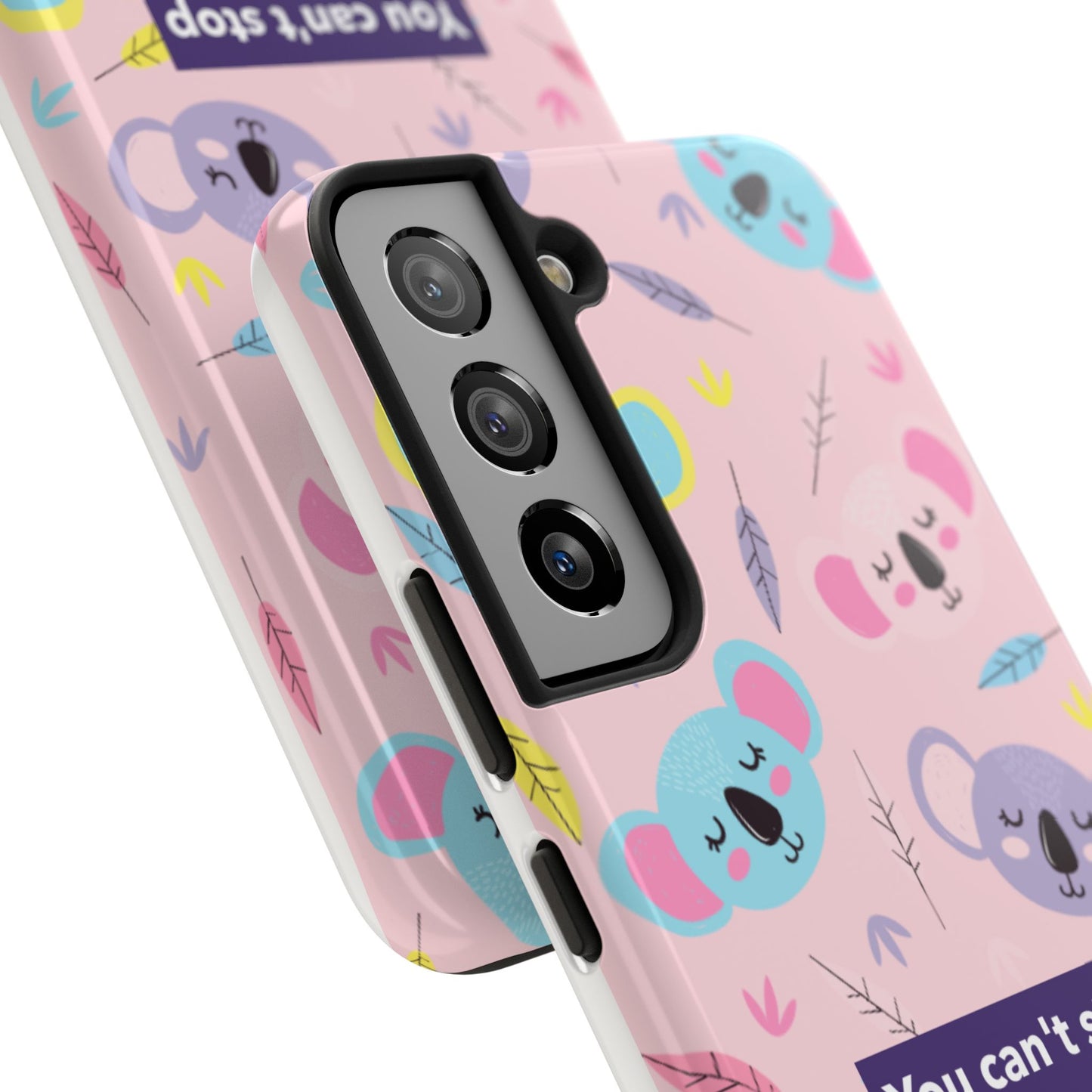 Cute Koala Phone Case with Inspirational Quote, Tough Case, Goofy Gift for Kids, Fun Accessories, Unique Phone Cover