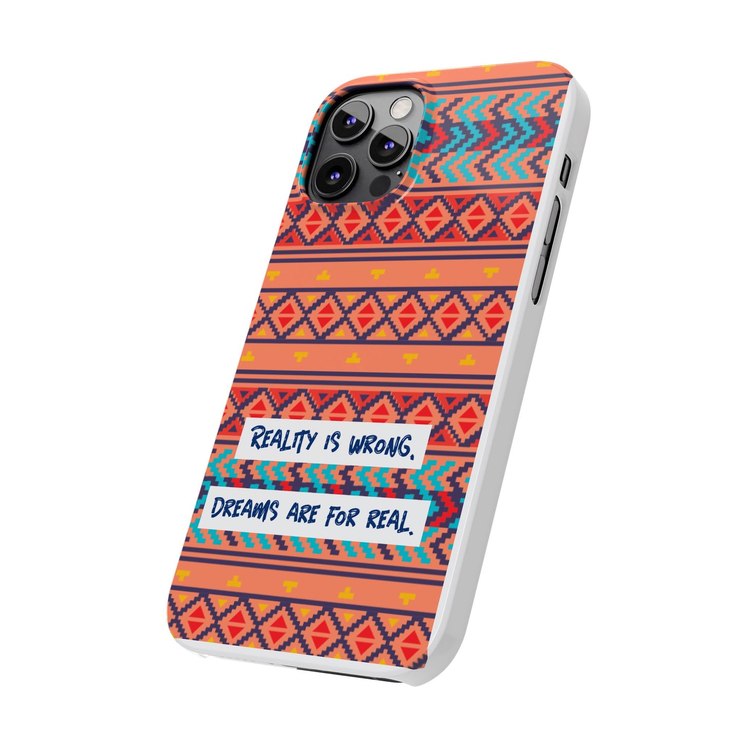 Vibrant Inspirational Phone Case – Dreamers Gift, Boho Slim Cover, Motivational Tech Accessory, Cute Gift for Her, Colorful Phone Holder