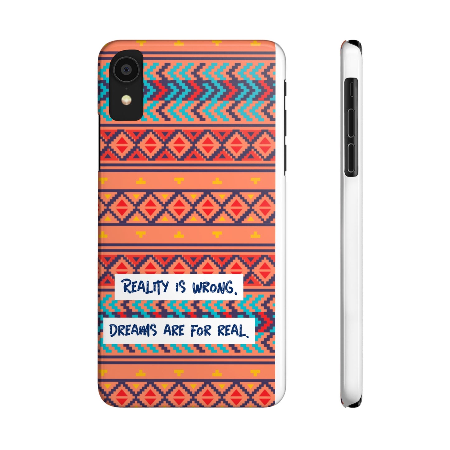 Vibrant Inspirational Phone Case – Dreamers Gift, Boho Slim Cover, Motivational Tech Accessory, Cute Gift for Her, Colorful Phone Holder