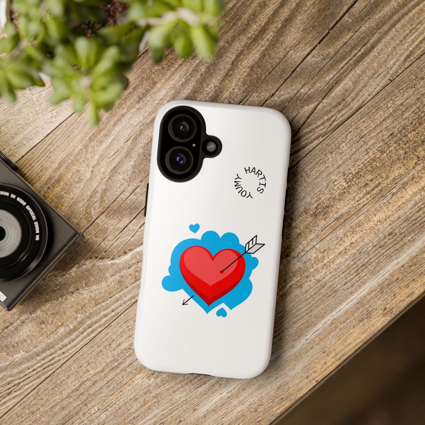 Cute Heart Phone Case, Tough Phone Cover, Valentine's Day Gift, Fun Tech Accessory, Love Themed Case, Heart Design Protectors