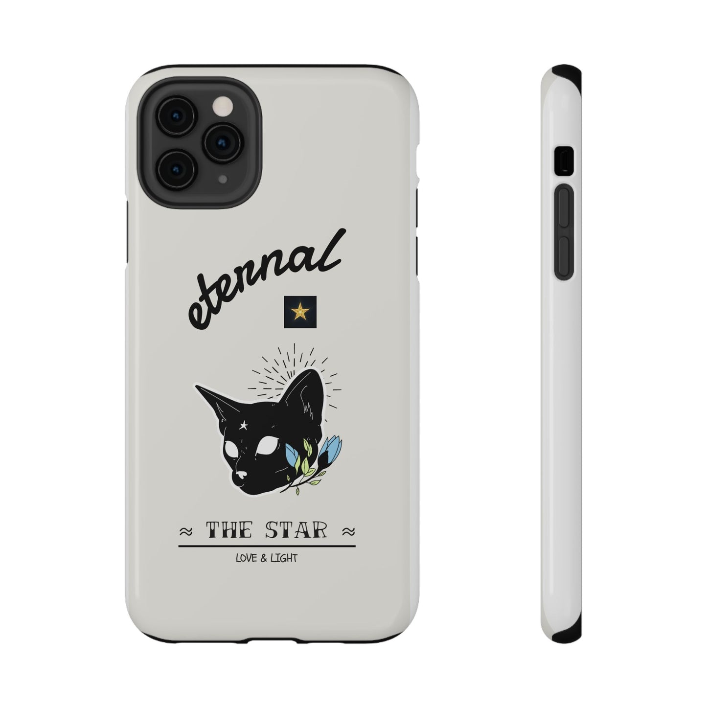 Eternal Star Cat Phone Case - Impact-Resistant, Gift for Cat Lovers, Trendy Accessory, Customizable Design, Modern Phone Protection