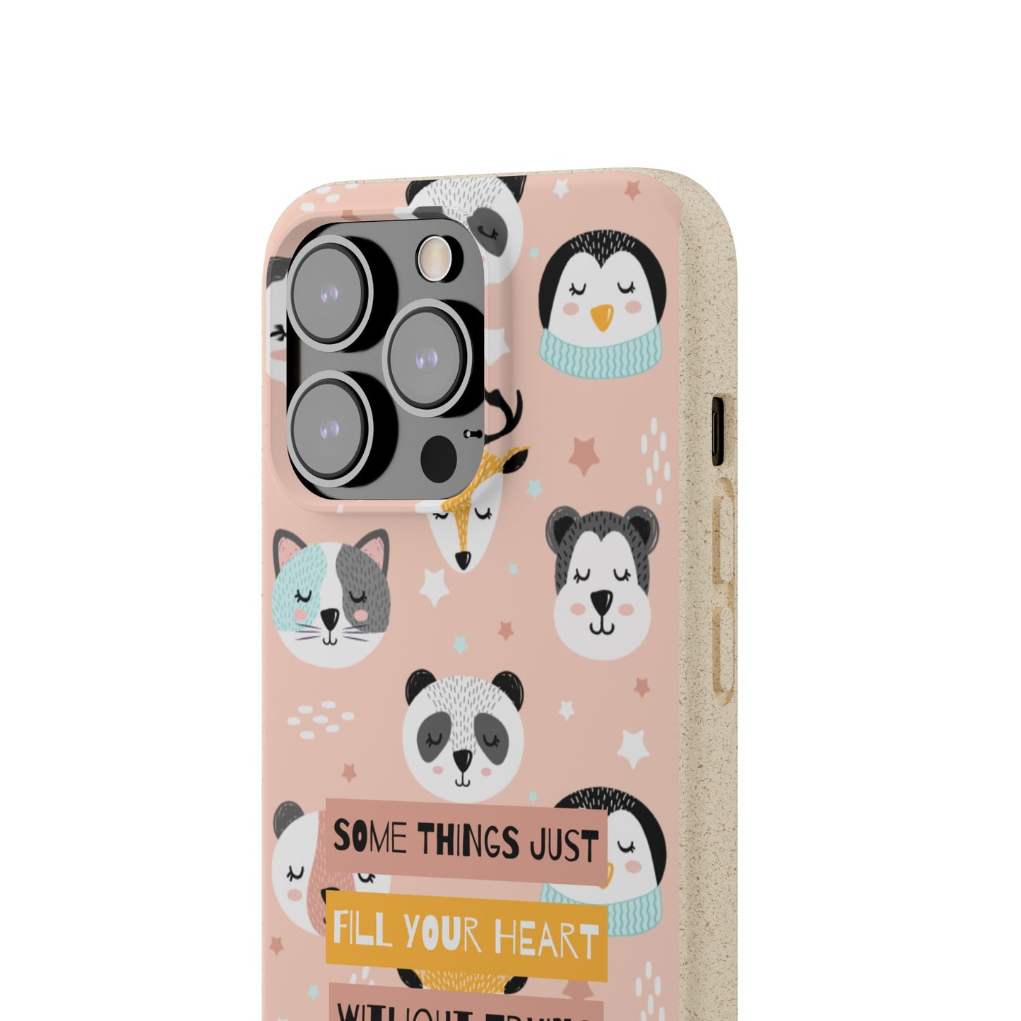 Cute Animal Biodegradable Phone Case, Eco-Friendly Gift, Sustainable Case, Nature Lover Accessory, Cute Phone Cover