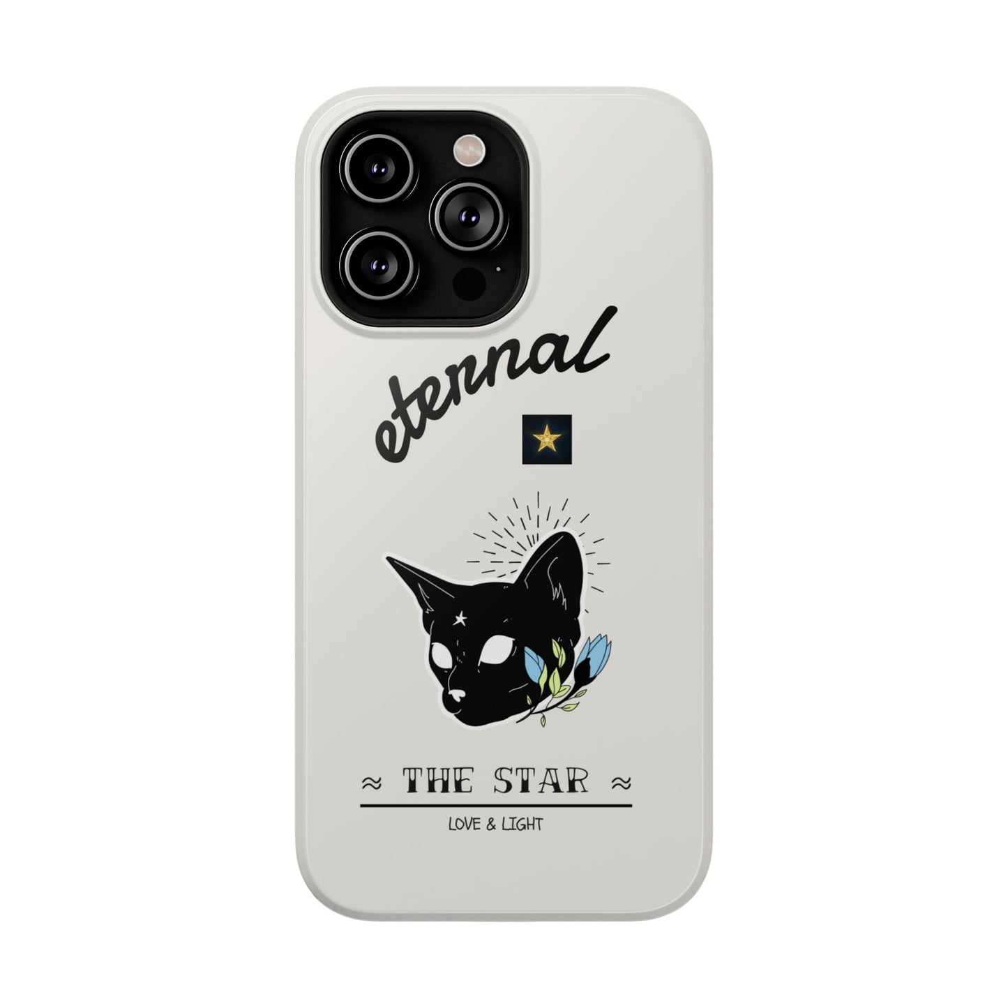 Eternal Star Cat Phone Case - Impact-Resistant, Gift for Cat Lovers, Trendy Accessory, Customizable Design, Modern Phone Protection