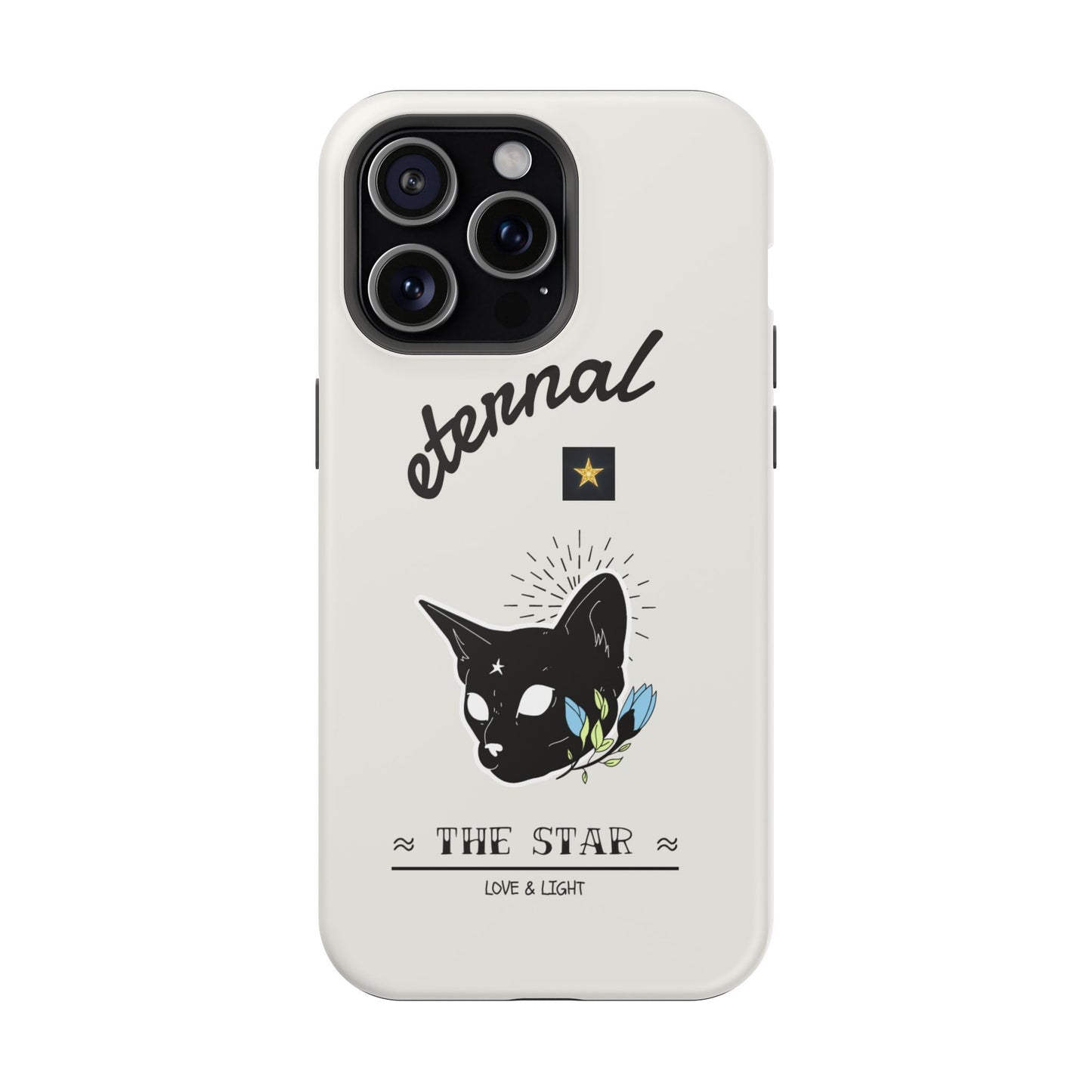 Eternal Star Cat Phone Case - Impact-Resistant, Gift for Cat Lovers, Trendy Accessory, Customizable Design, Modern Phone Protection
