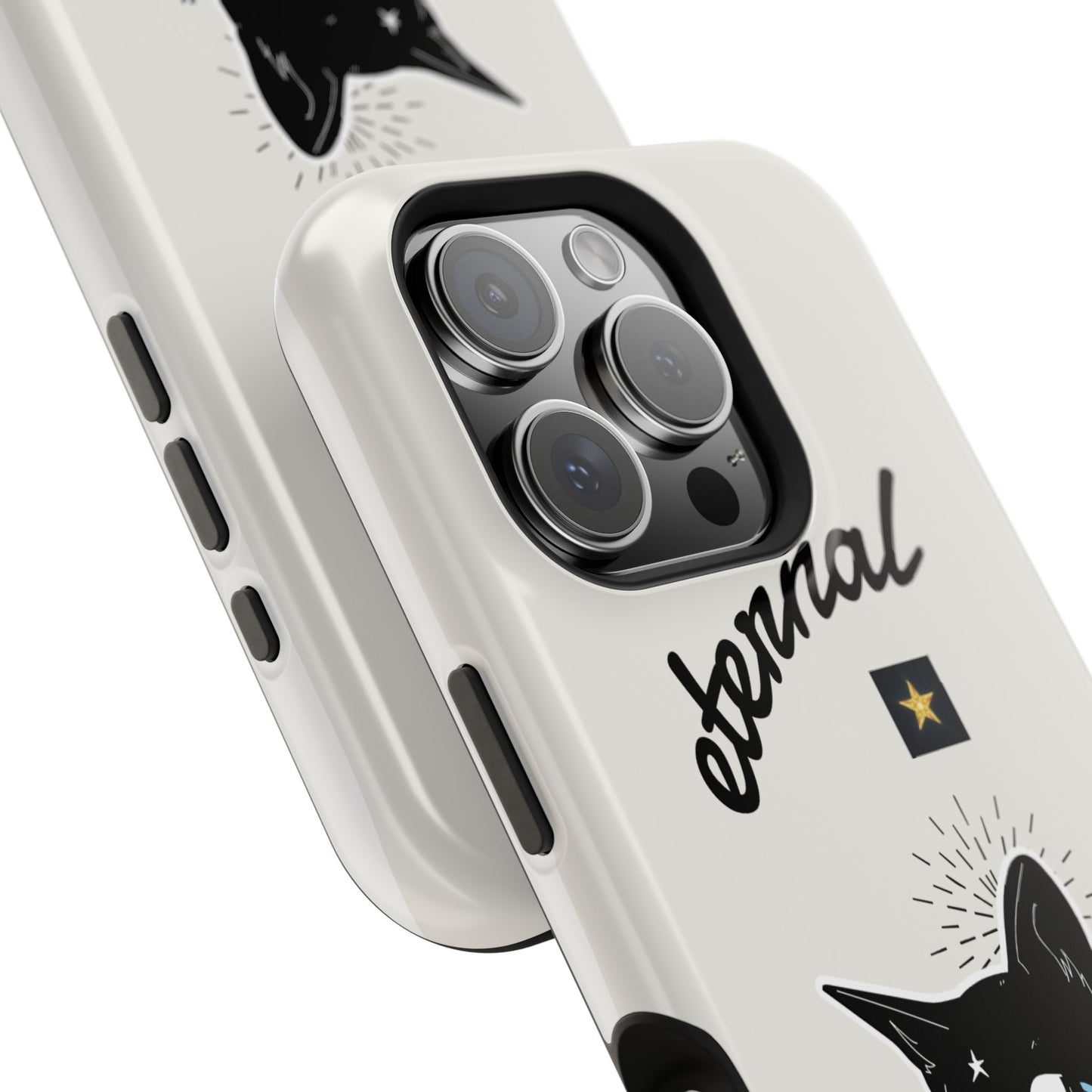 Eternal Star Cat Phone Case - Impact-Resistant, Gift for Cat Lovers, Trendy Accessory, Customizable Design, Modern Phone Protection