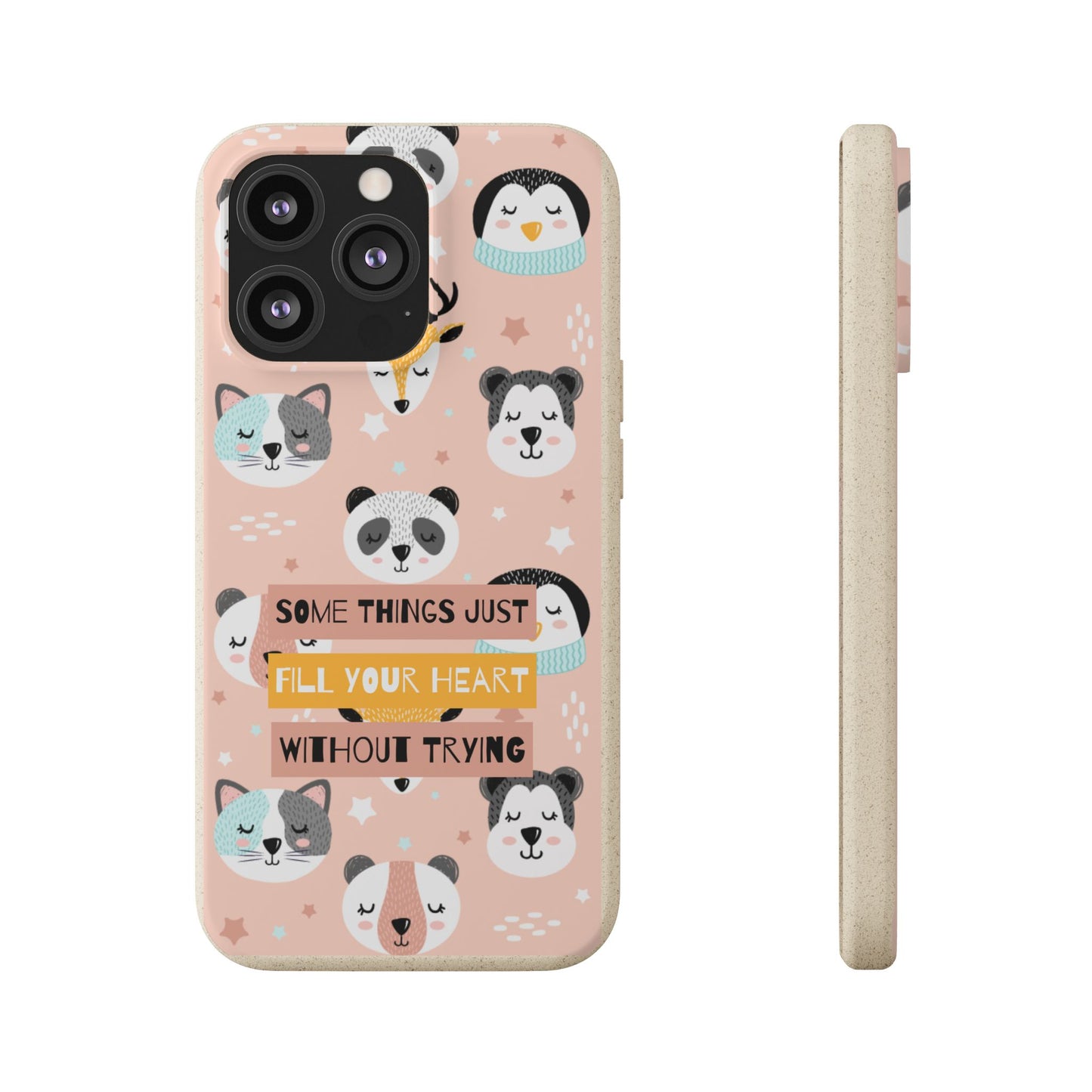 Cute Animal Biodegradable Phone Case, Eco-Friendly Gift, Sustainable Case, Nature Lover Accessory, Cute Phone Cover
