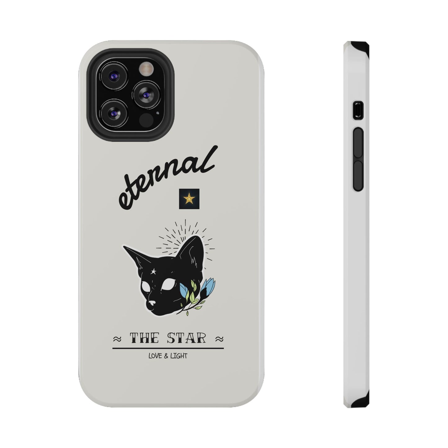 Eternal Star Cat Phone Case - Impact-Resistant, Gift for Cat Lovers, Trendy Accessory, Customizable Design, Modern Phone Protection