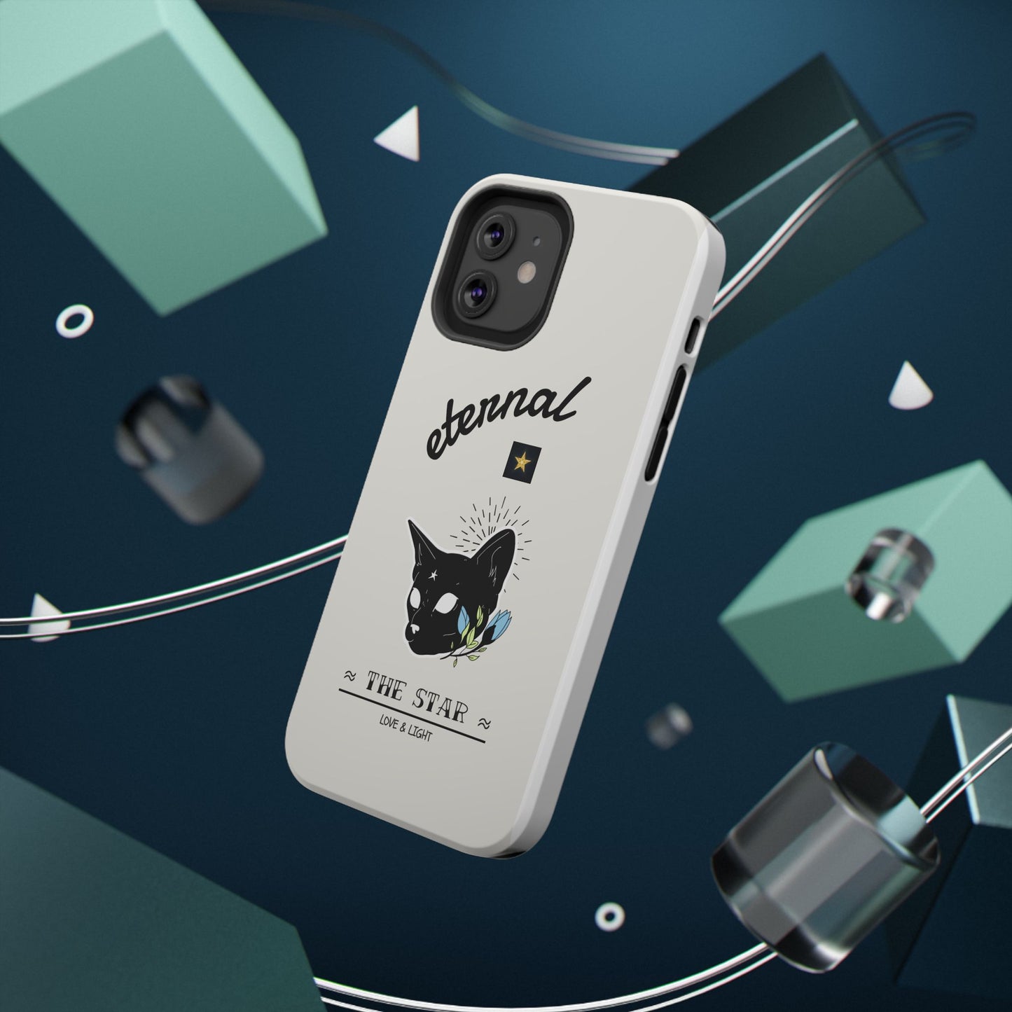 Eternal Star Cat Phone Case - Impact-Resistant, Gift for Cat Lovers, Trendy Accessory, Customizable Design, Modern Phone Protection
