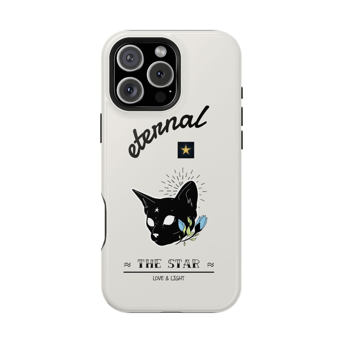 Eternal Star Cat Phone Case - Impact-Resistant, Gift for Cat Lovers, Trendy Accessory, Customizable Design, Modern Phone Protection
