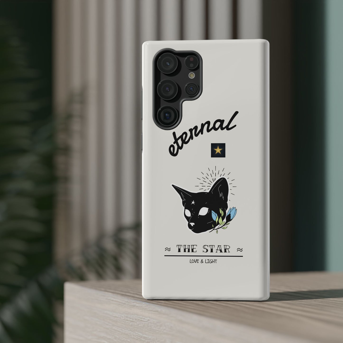 Eternal Star Cat Phone Case - Impact-Resistant, Gift for Cat Lovers, Trendy Accessory, Customizable Design, Modern Phone Protection